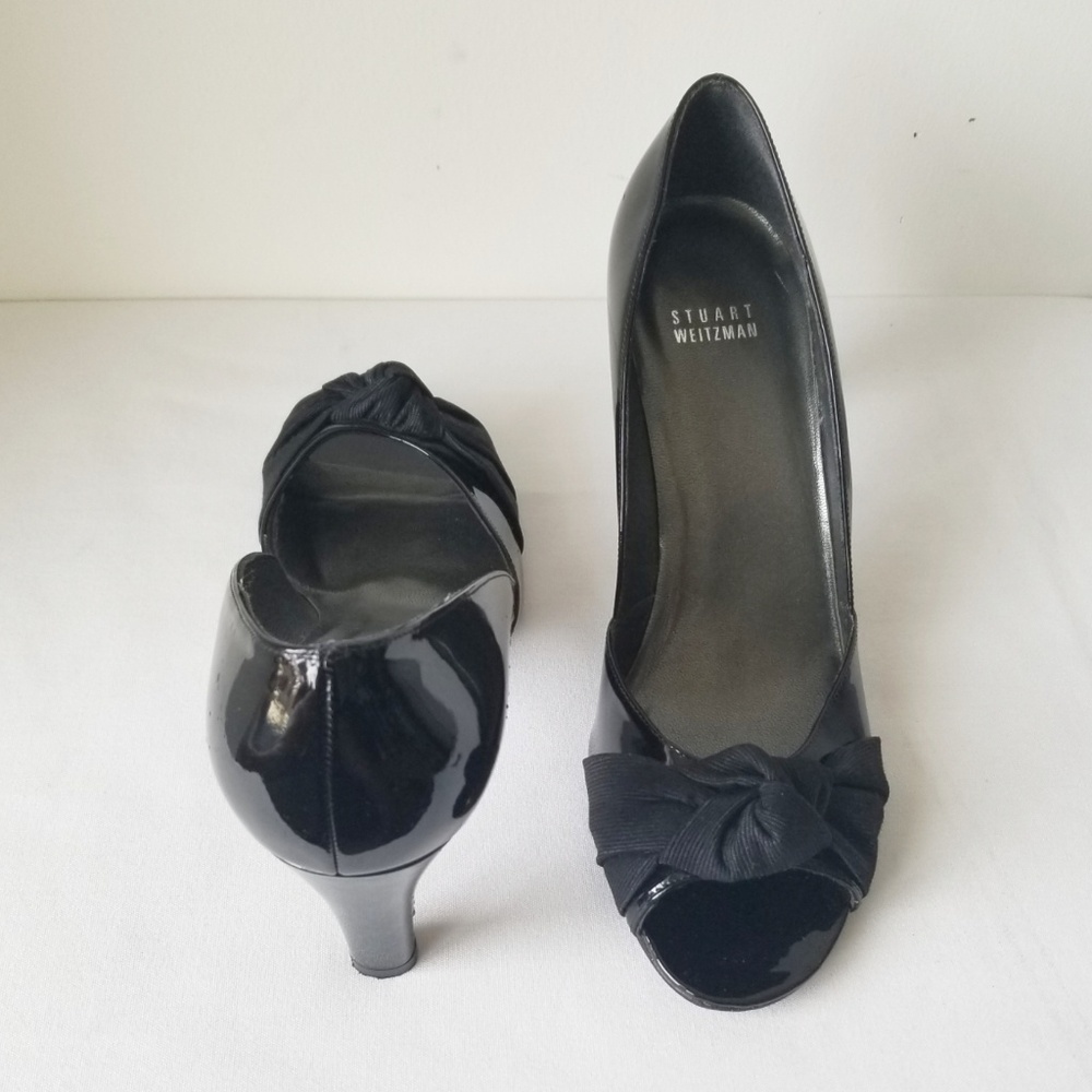 Stuart Weitzman Knotted D'orsay Open-Toe Heels - image 5